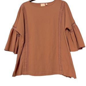Lauren Conrad Bell Sleeve Blouse - Mauve EUC- Large